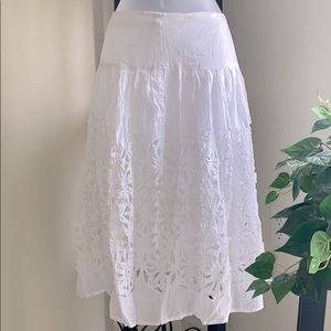 ✨ BASIL & MAUDE hand made white skirt beads